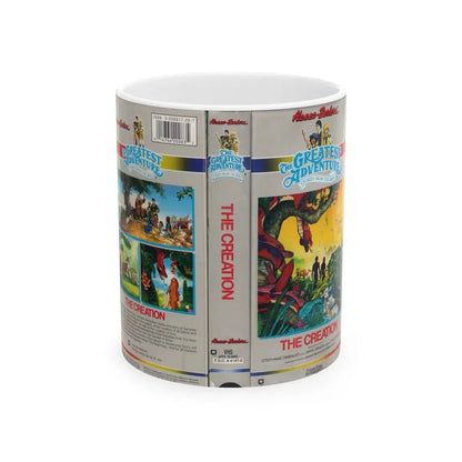 THE GREATEST ADVENTURE OF THE BIBLE THE CREATION (VHS COVER) - White Coffee Mug 11oz - Go Mug Yourself
