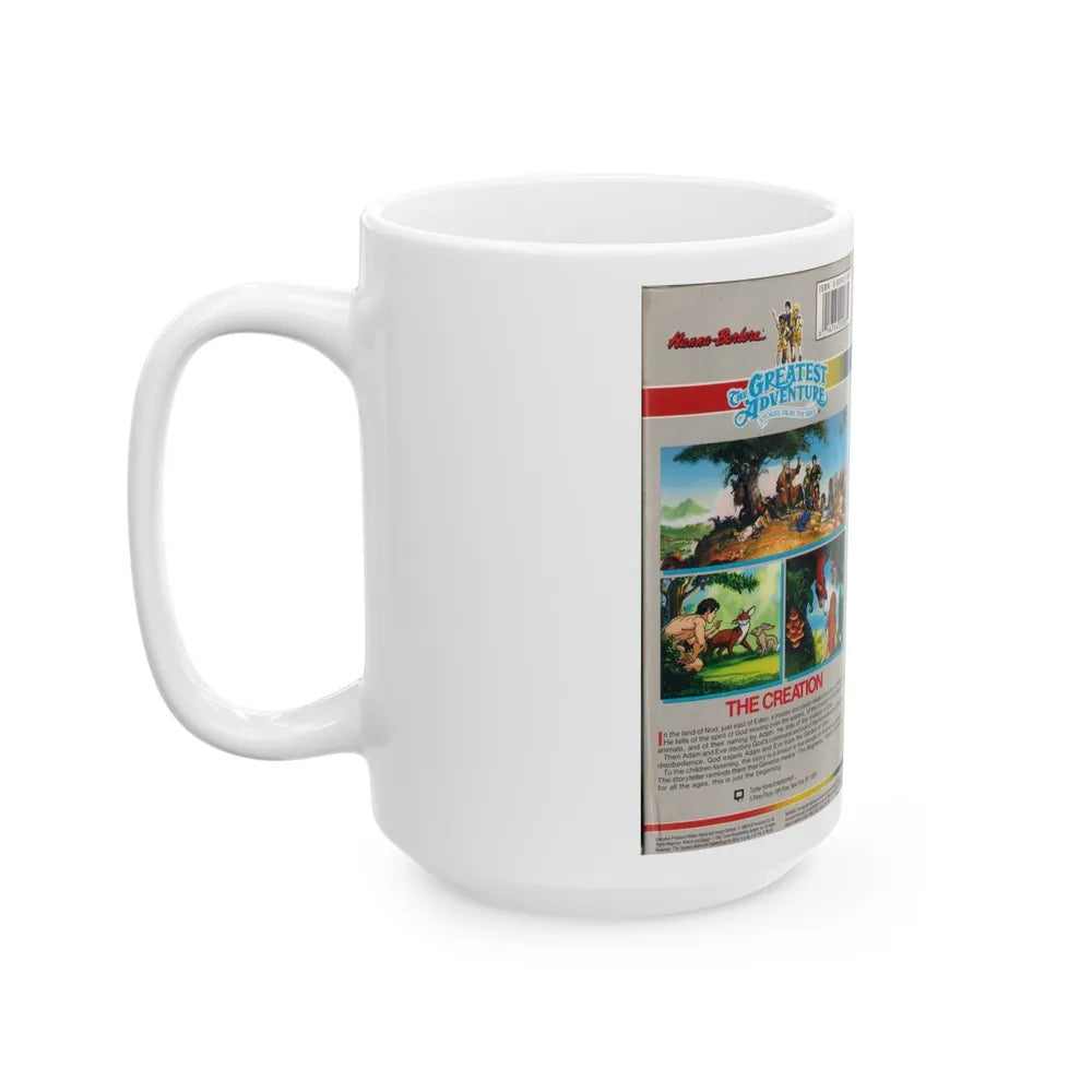 THE GREATEST ADVENTURE OF THE BIBLE THE CREATION (VHS COVER) - White Coffee Mug-Go Mug Yourself