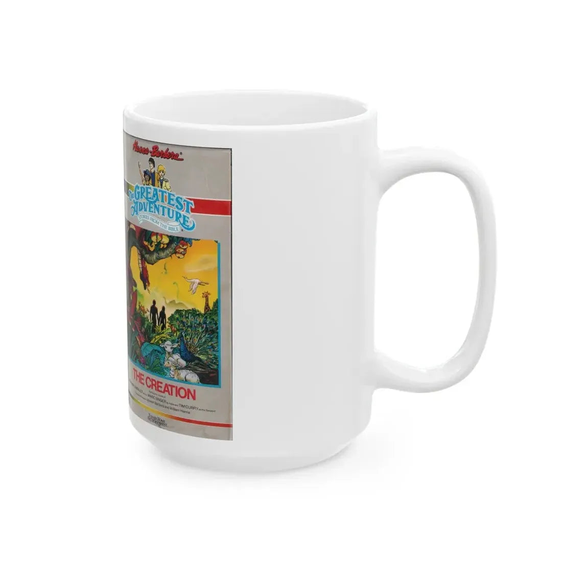 THE GREATEST ADVENTURE OF THE BIBLE THE CREATION (VHS COVER) - White Coffee Mug - Go Mug Yourself