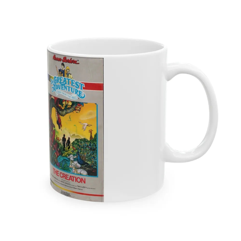 THE GREATEST ADVENTURE OF THE BIBLE THE CREATION (VHS COVER) - White Coffee Mug-Go Mug Yourself