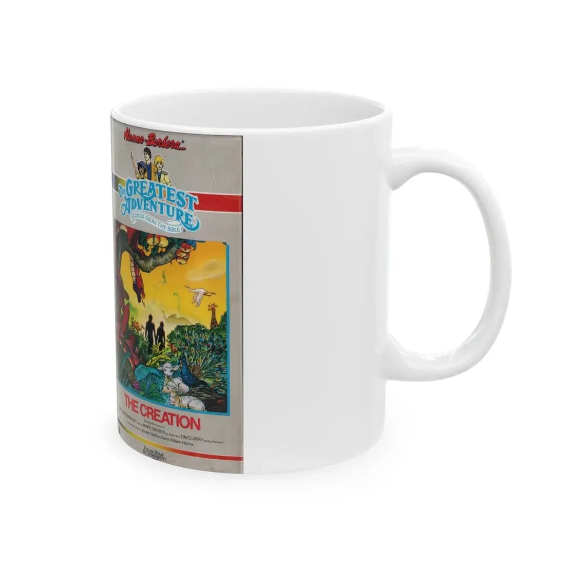 THE GREATEST ADVENTURE OF THE BIBLE THE CREATION (VHS COVER) - White Coffee Mug - Go Mug Yourself