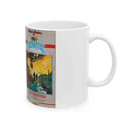THE GREATEST ADVENTURE OF THE BIBLE THE CREATION (VHS COVER) - White Coffee Mug - Go Mug Yourself