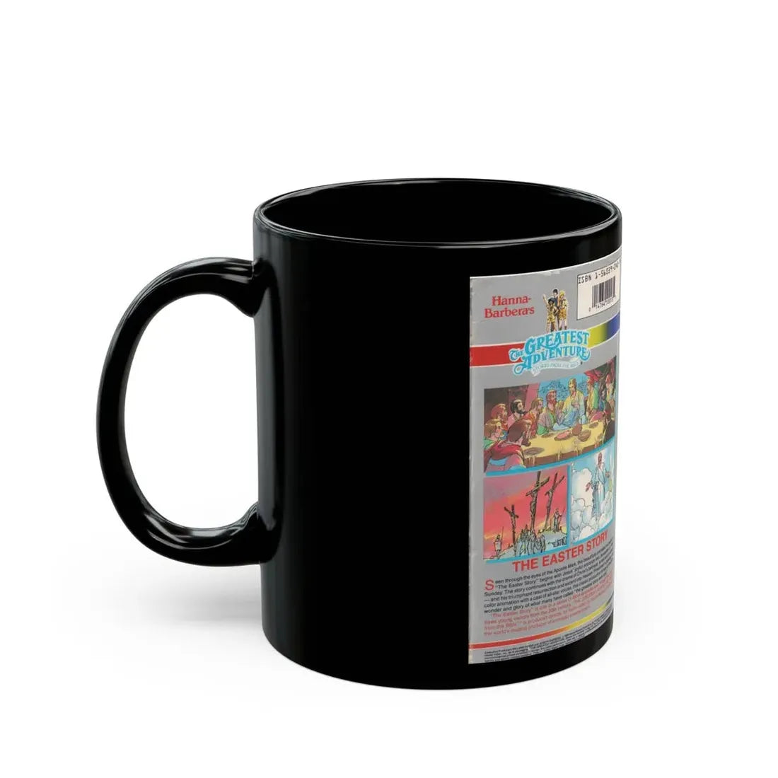 THE GREATEST ADVENTURE OF THE BIBLE THE EASTER STORY (VHS COVER) - Black Coffee Mug - Go Mug Yourself