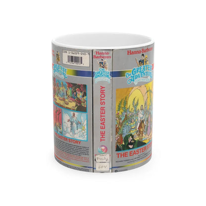 THE GREATEST ADVENTURE OF THE BIBLE THE EASTER STORY (VHS COVER) - White Coffee Mug-11oz-Go Mug Yourself