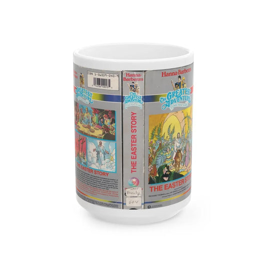 THE GREATEST ADVENTURE OF THE BIBLE THE EASTER STORY (VHS COVER) - White Coffee Mug-15oz-Go Mug Yourself