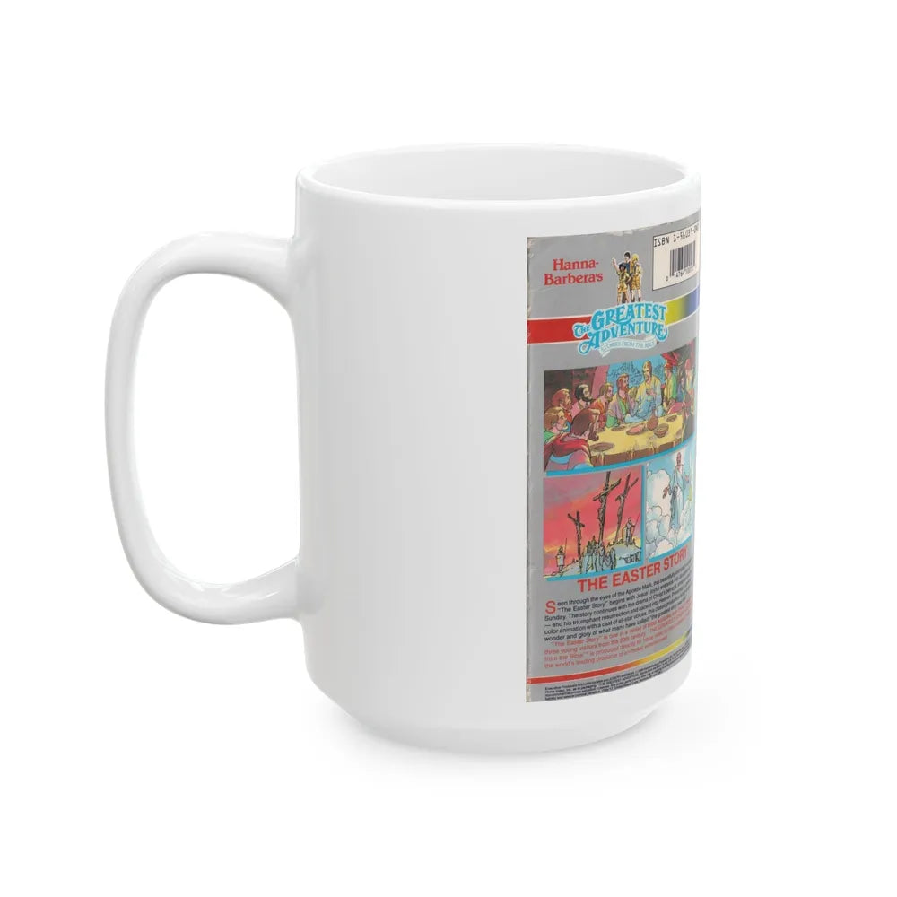 THE GREATEST ADVENTURE OF THE BIBLE THE EASTER STORY (VHS COVER) - White Coffee Mug-Go Mug Yourself