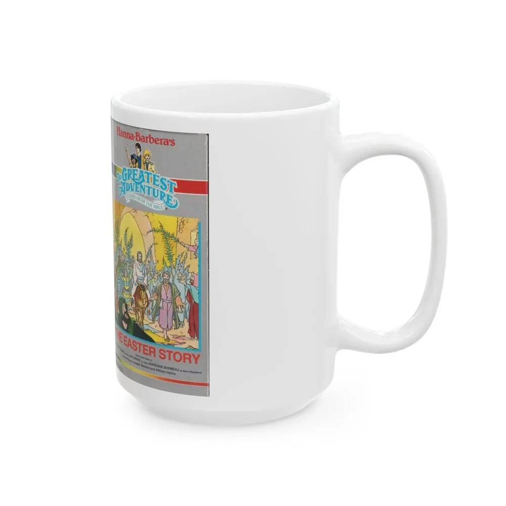 THE GREATEST ADVENTURE OF THE BIBLE THE EASTER STORY (VHS COVER) - White Coffee Mug-Go Mug Yourself