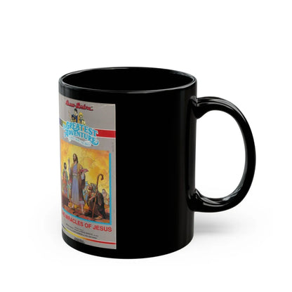 THE GREATEST ADVENTURE OF THE BIBLE THE MIRACLES OF JESUS (VHS COVER) - Black Coffee Mug-Go Mug Yourself