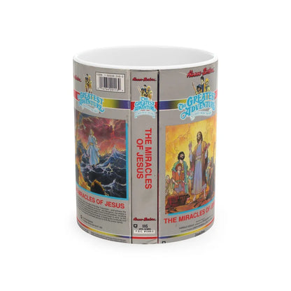 THE GREATEST ADVENTURE OF THE BIBLE THE MIRACLES OF JESUS (VHS COVER) - White Coffee Mug-11oz-Go Mug Yourself