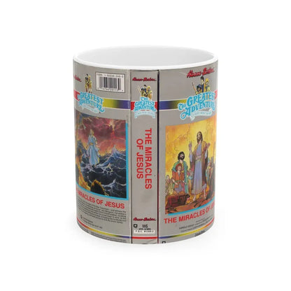 THE GREATEST ADVENTURE OF THE BIBLE THE MIRACLES OF JESUS (VHS COVER) - White Coffee Mug 11oz - Go Mug Yourself