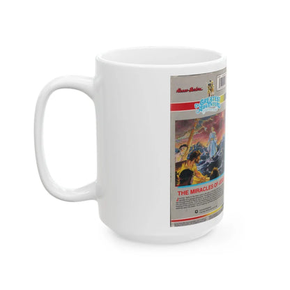 THE GREATEST ADVENTURE OF THE BIBLE THE MIRACLES OF JESUS (VHS COVER) - White Coffee Mug-Go Mug Yourself