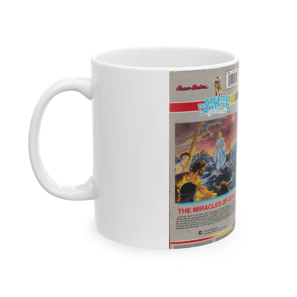 THE GREATEST ADVENTURE OF THE BIBLE THE MIRACLES OF JESUS (VHS COVER) - White Coffee Mug-Go Mug Yourself