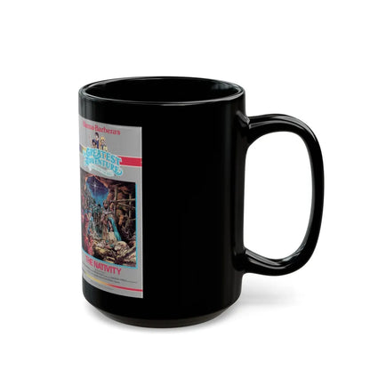 THE GREATEST ADVENTURE OF THE BIBLE THE NATIVITY (VHS COVER) - Black Coffee Mug-Go Mug Yourself