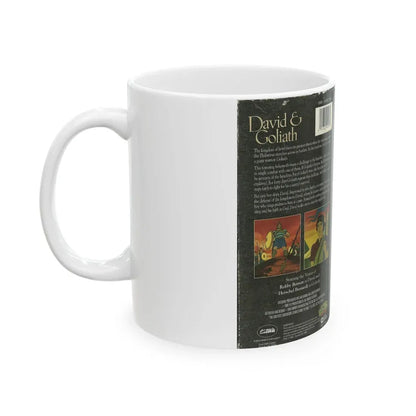 THE GREATEST ADVENTURE STORIES OF THE BIBLE DAVID AND GOLIATH (VHS COVER) - White Coffee Mug - Go Mug Yourself