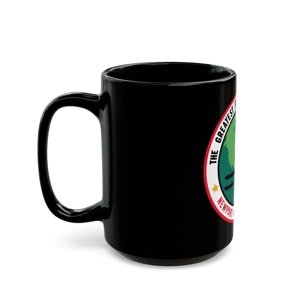 The Greatest Shipyard in the World Newport News VA (U.S. Navy) Black Coffee Mug-Go Mug Yourself