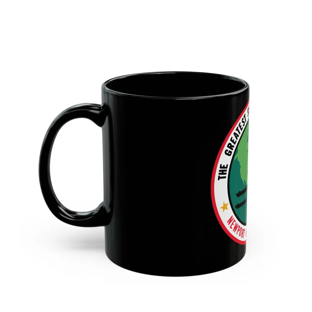 The Greatest Shipyard in the World Newport News VA (U.S. Navy) Black Coffee Mug-Go Mug Yourself