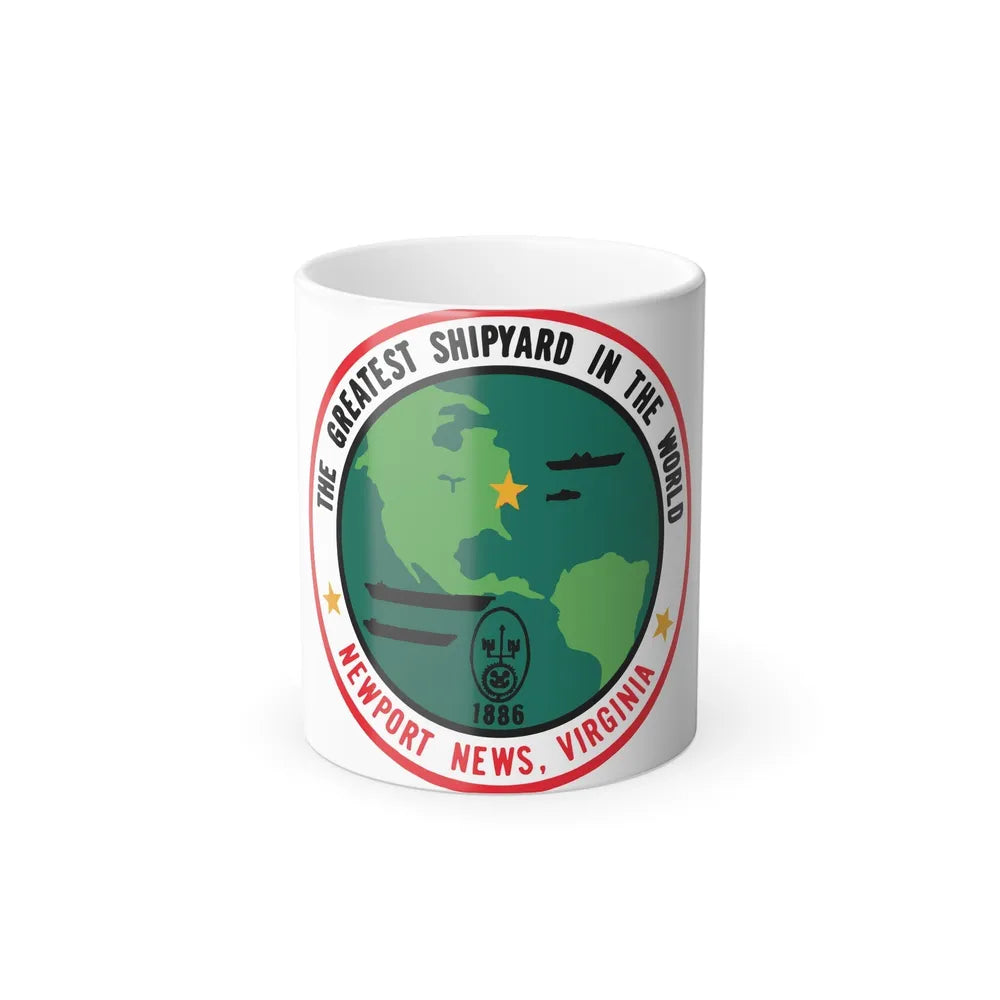 The Greatest Shipyard in the World Newport News VA (U.S. Navy) Color Changing Mug 11oz-11oz-Go Mug Yourself