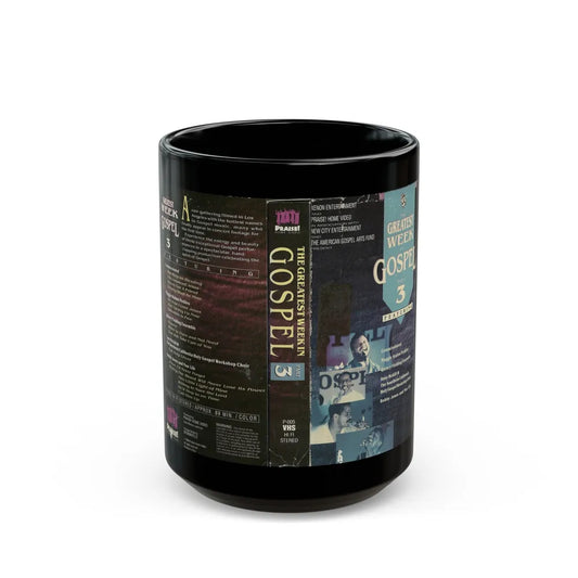 THE GREATEST WEEK IN GOSPEL PART 3 (VHS COVER) - Black Coffee Mug-15oz-Go Mug Yourself