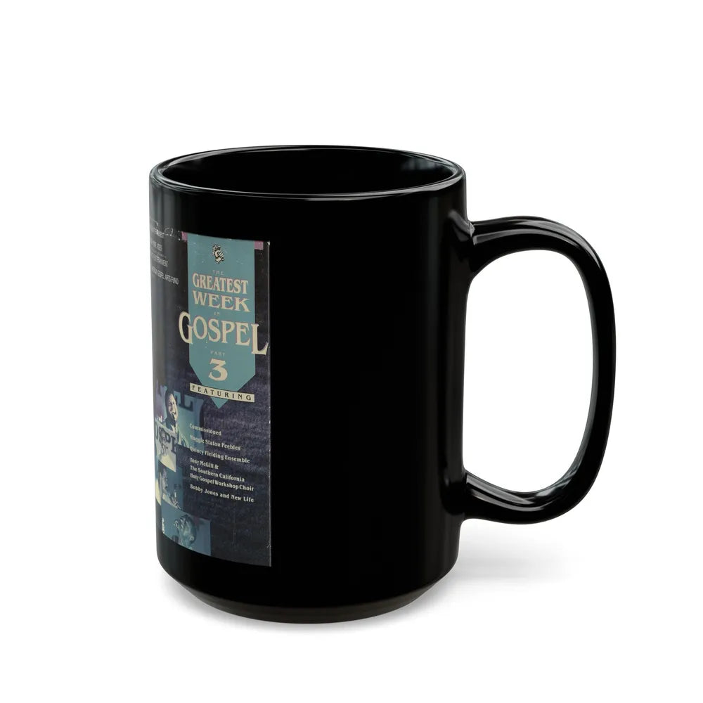 THE GREATEST WEEK IN GOSPEL PART 3 (VHS COVER) - Black Coffee Mug-Go Mug Yourself