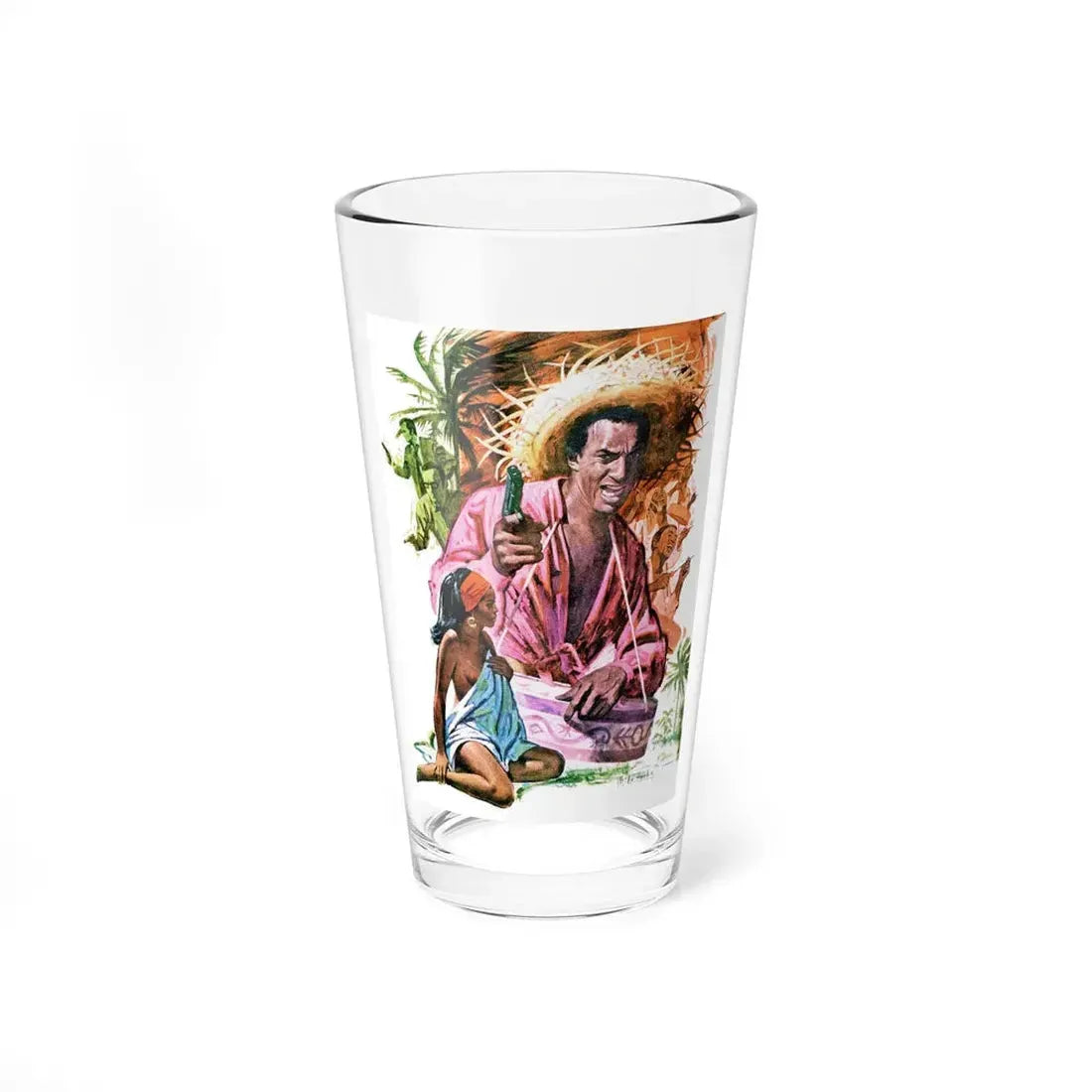 The Green Hell Treasure, Argosy, December 1970 (Magazine Illustration) Pint Glass 16oz 16oz - Go Mug Yourself