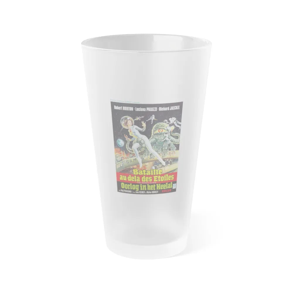 THE GREEN SLIME (BELGIAN) 1968 Movie Poster - Frosted Pint Glass 16oz-Go Mug Yourself