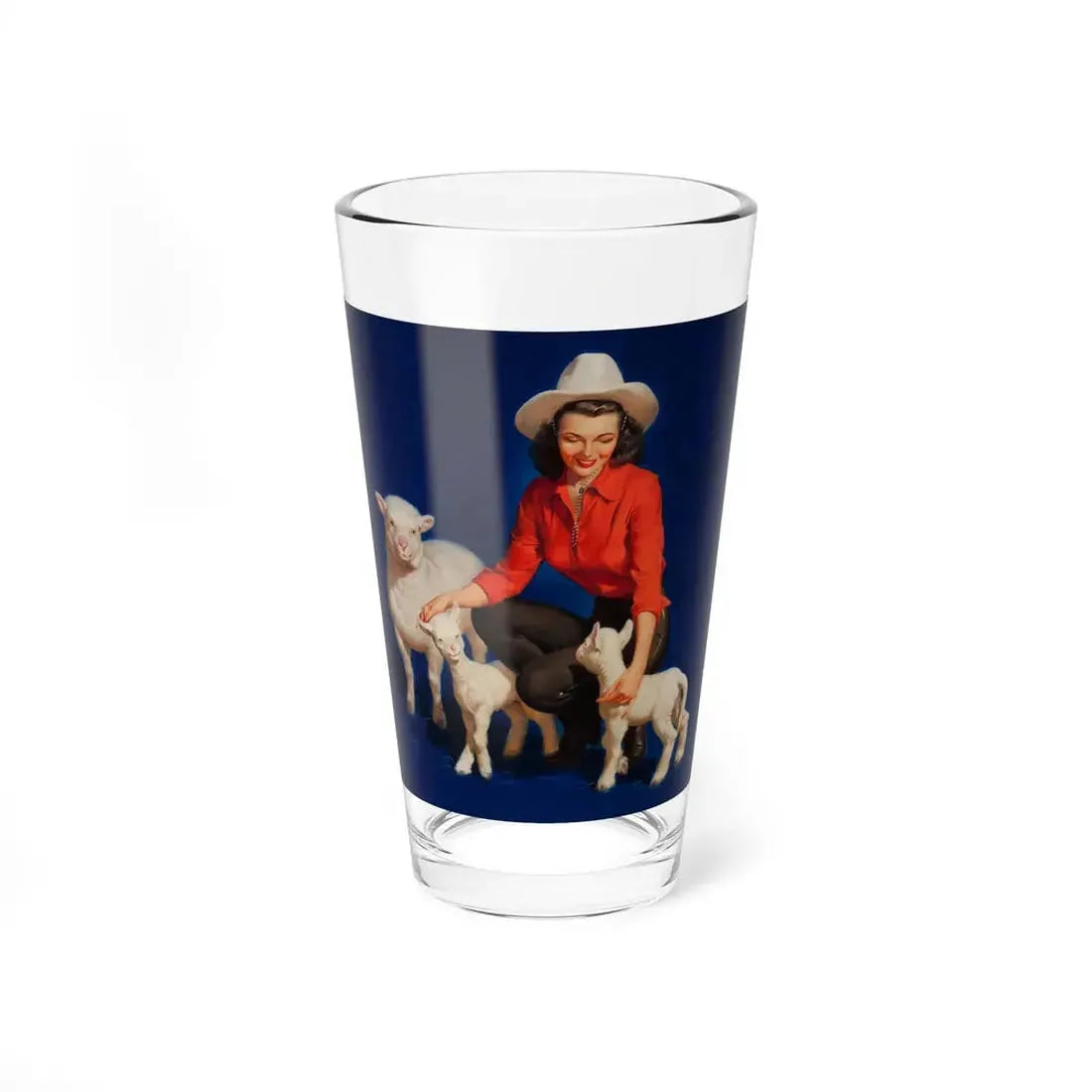 The Growing Family, calendar illustration (Magazine Illustration) Pint Glass 16oz 16oz - Go Mug Yourself