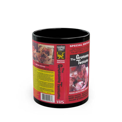 THE GRUESOME TWOSOME SOMETHING WEIRD VIDEO SWV (VHS COVER) - Black Coffee Mug-11oz-Go Mug Yourself