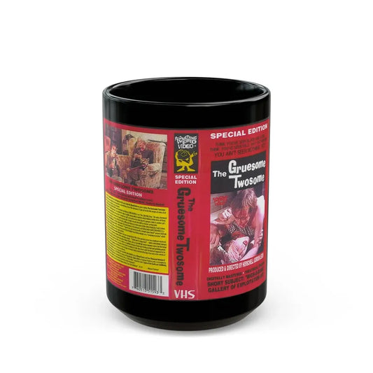 THE GRUESOME TWOSOME SOMETHING WEIRD VIDEO SWV (VHS COVER) - Black Coffee Mug 15oz - Go Mug Yourself