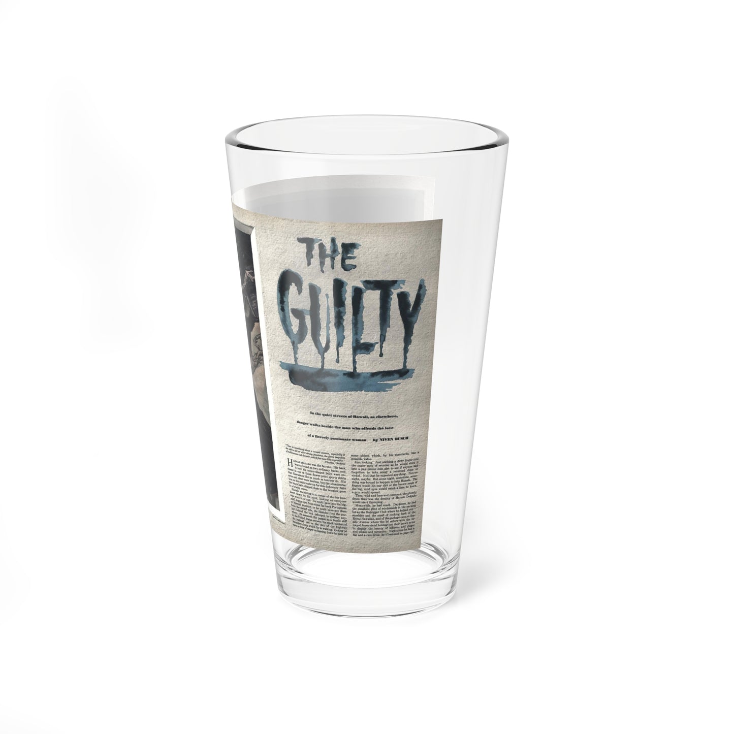 The Guilty, Esquire, December 1951 (Magazine Illustration) Pint Glass 16oz-Go Mug Yourself