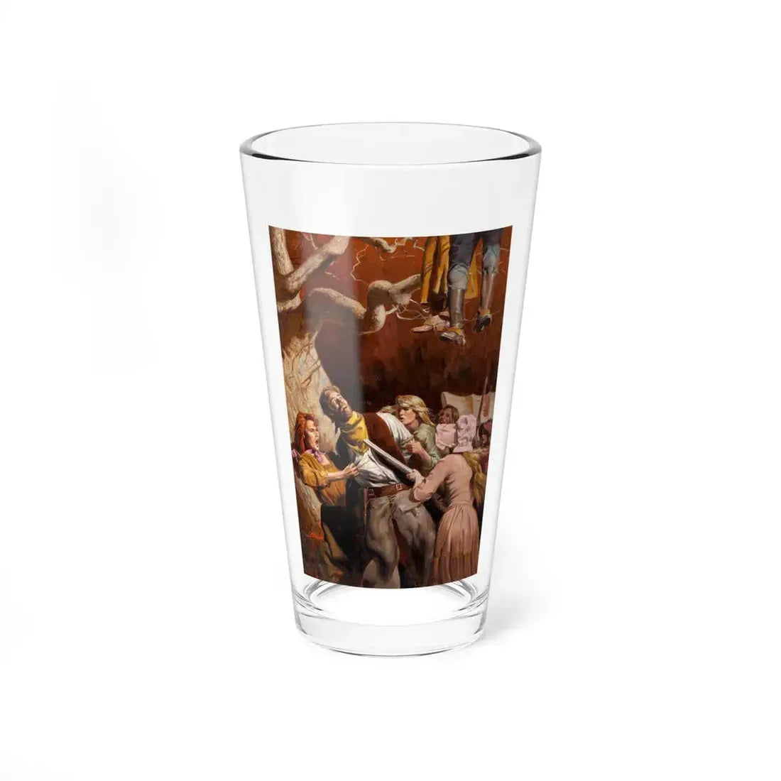 The Gun Hawk (Magazine Illustration) Pint Glass 16oz 16oz - Go Mug Yourself