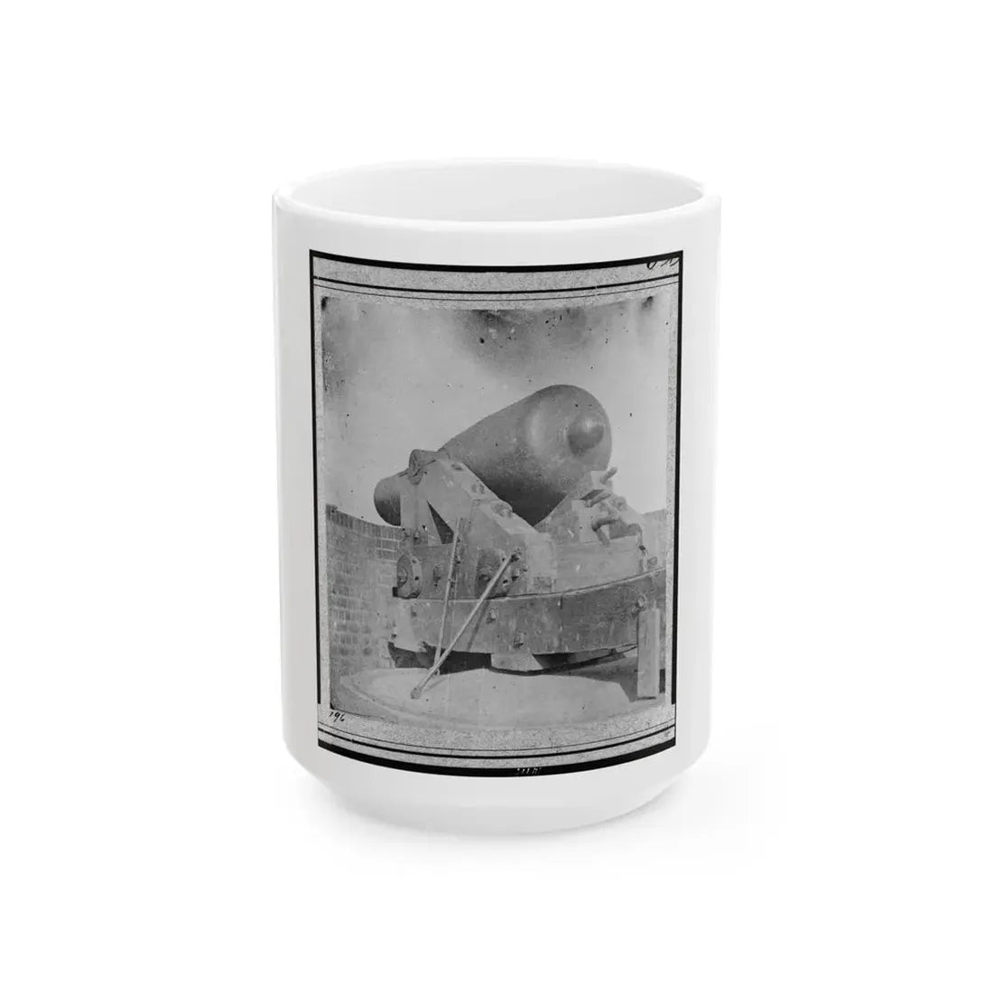 The Gun  Jeff Davis,  Identified As A Rodman Smooth Bore Gun In Port Royal, South Carolina (U.S. Civil War) White Coffee Mug 15oz - Go Mug Yourself