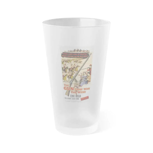 THE GUN THAT WON THE WEST 1955 Movie Poster - Frosted Pint Glass 16oz 16oz Frosted - Go Mug Yourself