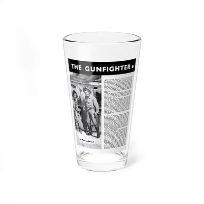 The Gunfighter, Peril magazine, June 1957 (Magazine Illustration) Pint Glass 16oz 16oz - Go Mug Yourself