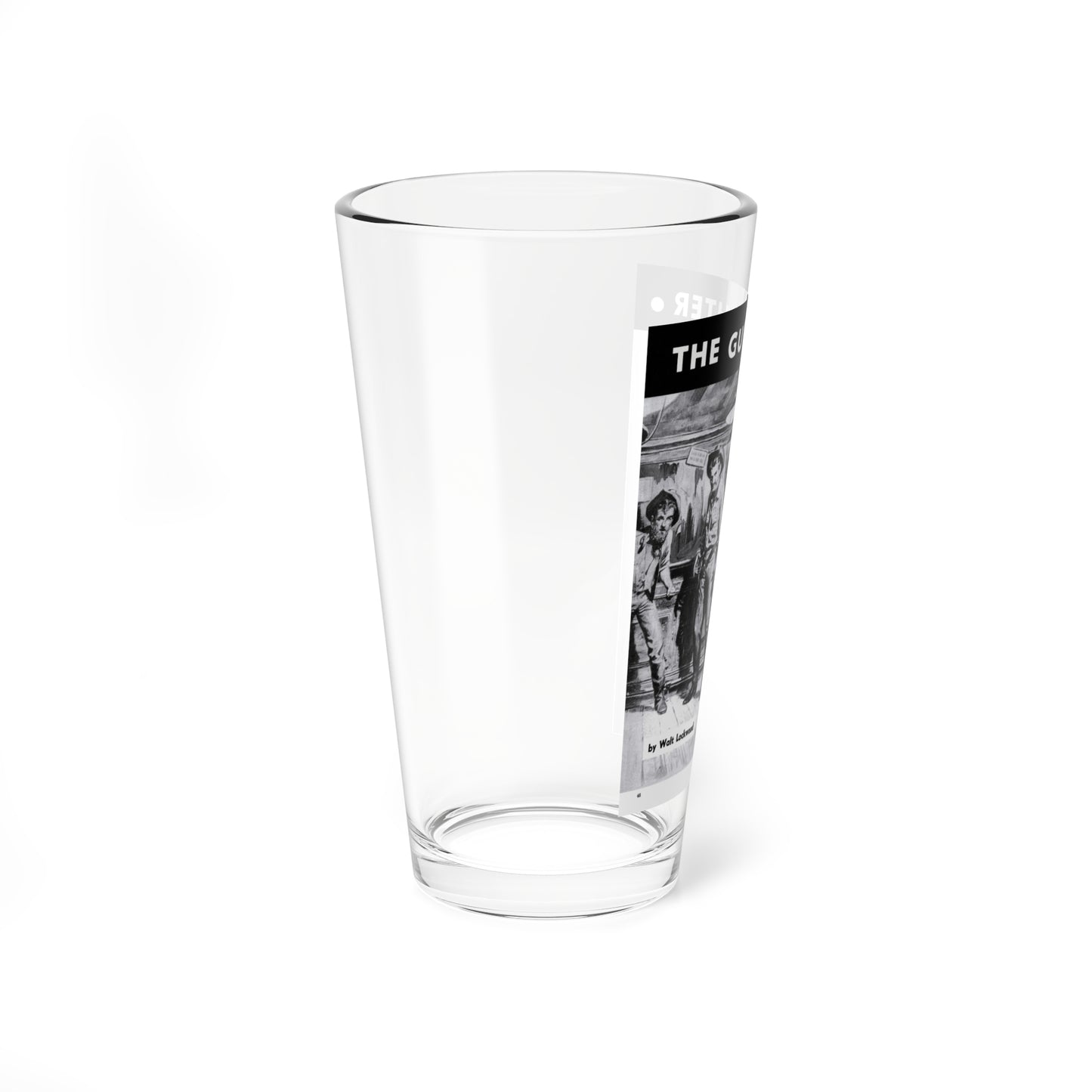 The Gunfighter, Peril magazine, June 1957 (Magazine Illustration) Pint Glass 16oz-Go Mug Yourself