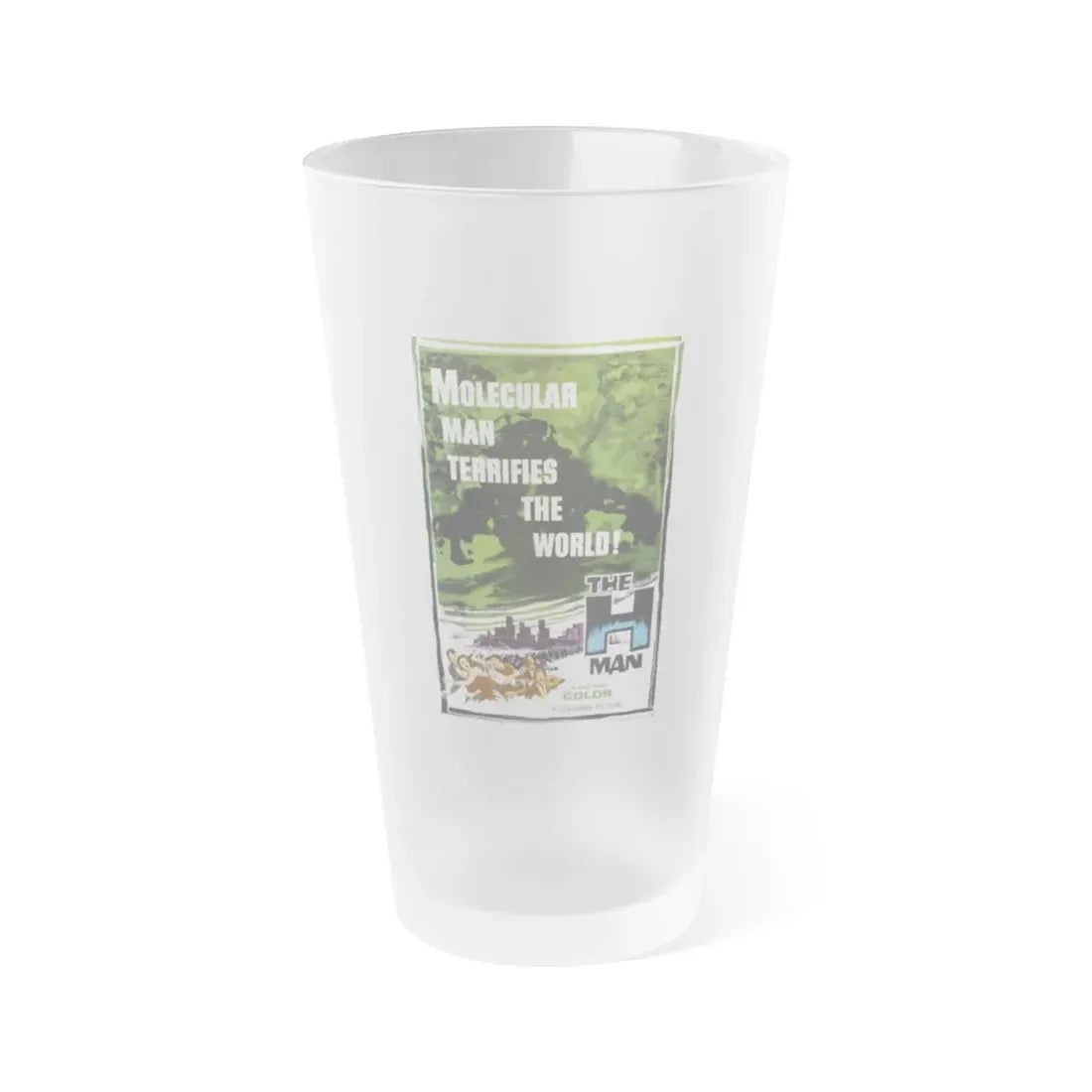THE H-MAN 1958 Movie Poster - Frosted Pint Glass 16oz Default Title - Go Mug Yourself