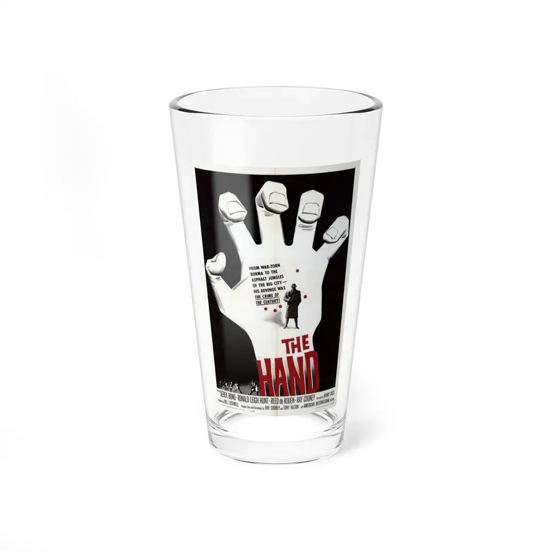 THE HAND 1960 Movie Poster - Pint Glass 16oz 16oz - Go Mug Yourself