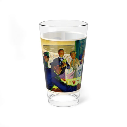 The Handover, 1949 (Magazine Illustration) Pint Glass 16oz-16oz-Go Mug Yourself