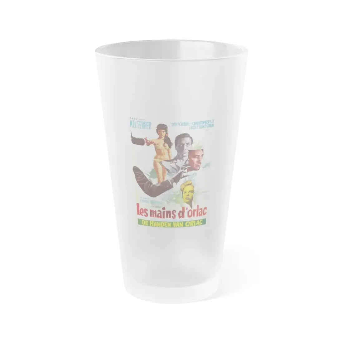 THE HANDS OF ORLAC (BELGIAN) 1924 Movie Poster - Frosted Pint Glass 16oz Default Title - Go Mug Yourself