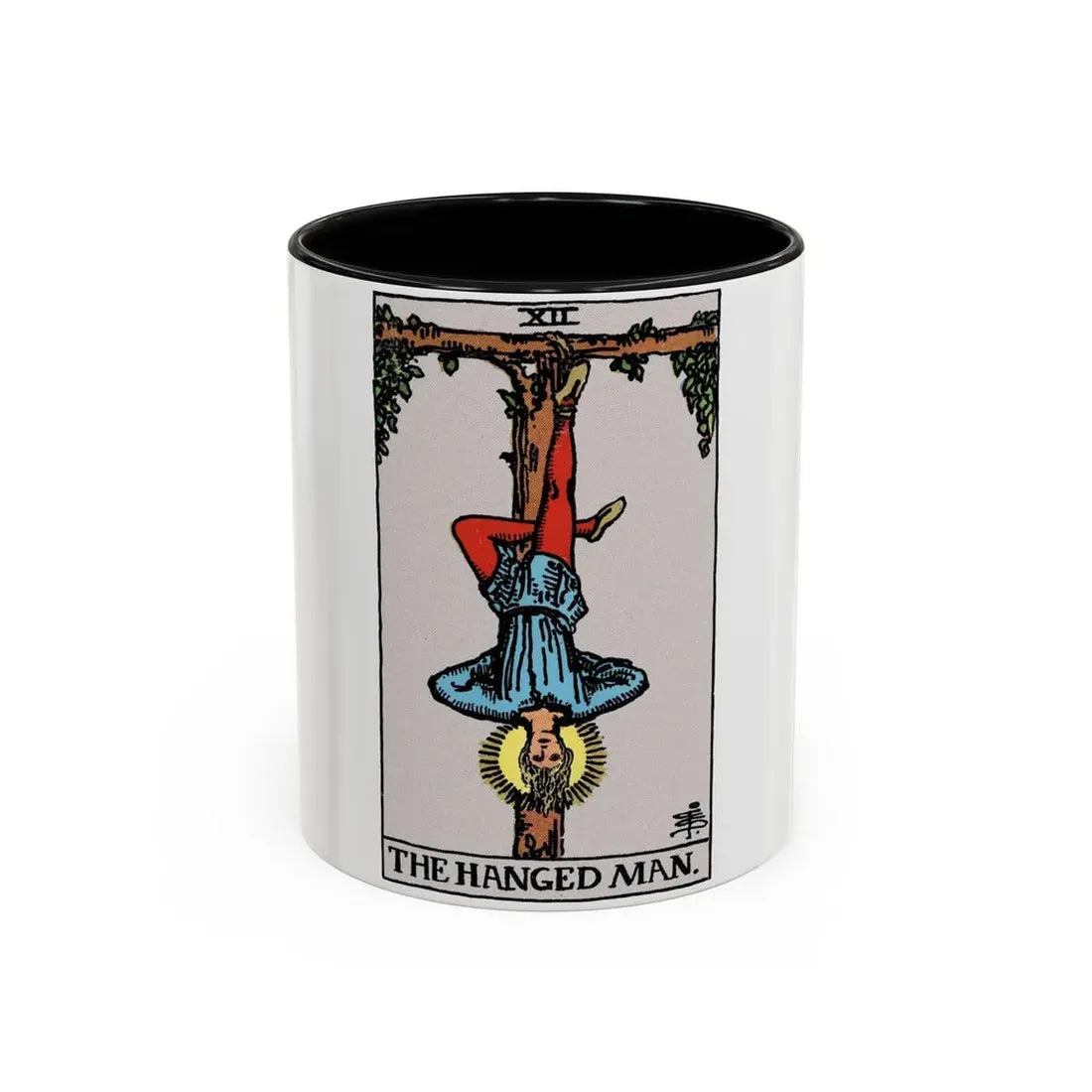 The Hanged Man (Tarot Card) Accent Coffee Mug 11oz Black - Go Mug Yourself