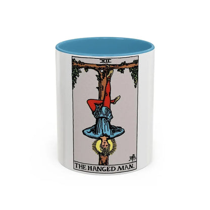 The Hanged Man (Tarot Card) Accent Coffee Mug 11oz Light Blue - Go Mug Yourself