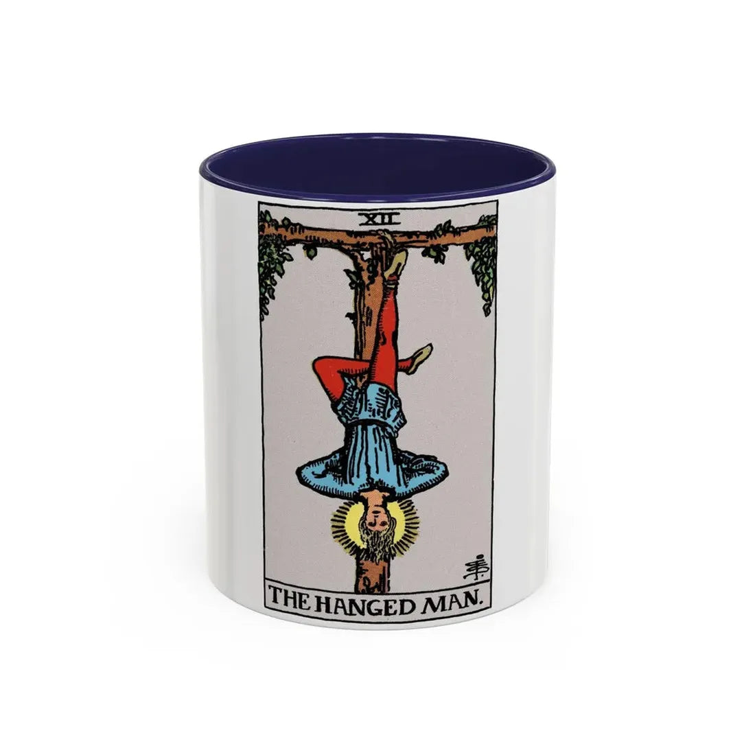 The Hanged Man (Tarot Card) Accent Coffee Mug 11oz Navy - Go Mug Yourself