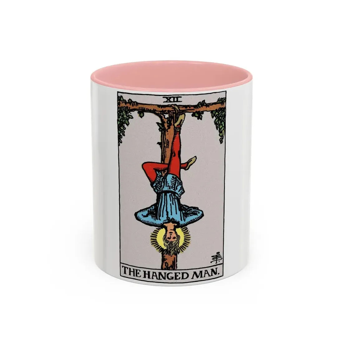 The Hanged Man (Tarot Card) Accent Coffee Mug 11oz Pink - Go Mug Yourself