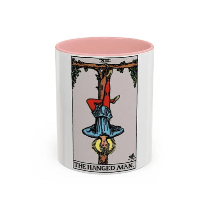 The Hanged Man (Tarot Card) Accent Coffee Mug 11oz Pink - Go Mug Yourself