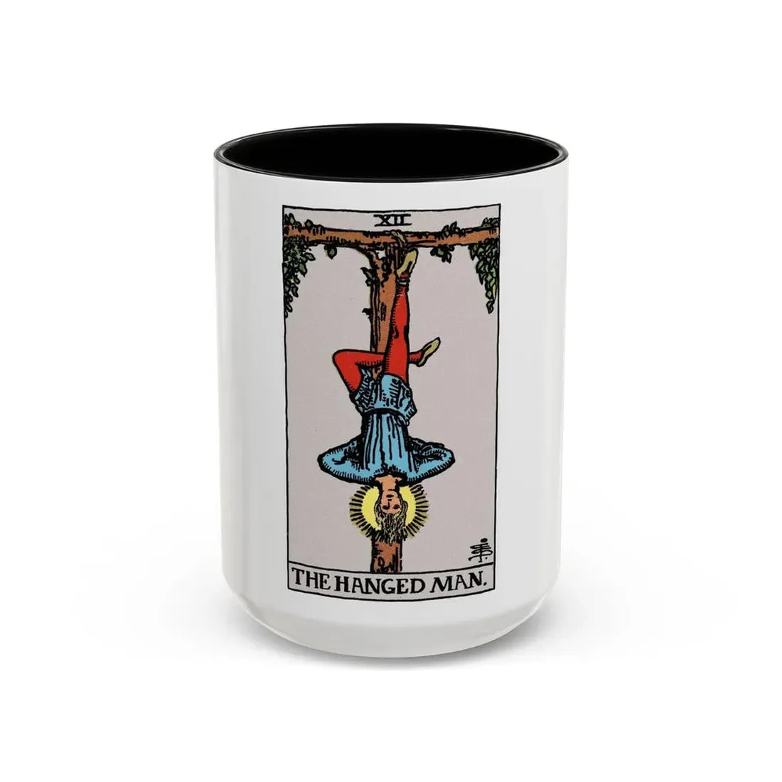 The Hanged Man (Tarot Card) Accent Coffee Mug 15oz Black - Go Mug Yourself
