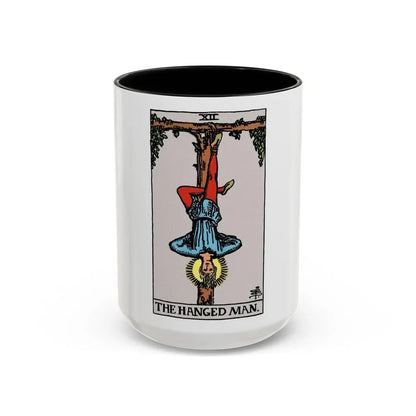 The Hanged Man (Tarot Card) Accent Coffee Mug 15oz Black - Go Mug Yourself