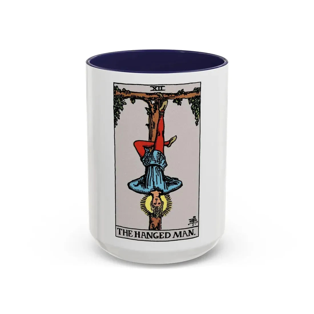 The Hanged Man (Tarot Card) Accent Coffee Mug 15oz Navy - Go Mug Yourself