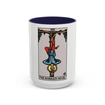 The Hanged Man (Tarot Card) Accent Coffee Mug 15oz Navy - Go Mug Yourself
