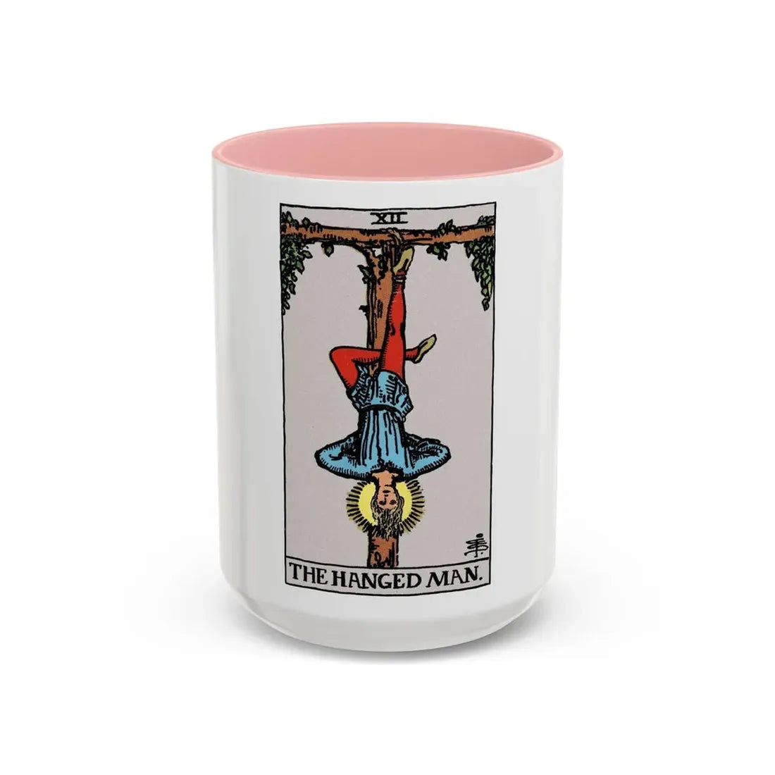 The Hanged Man (Tarot Card) Accent Coffee Mug 15oz Pink - Go Mug Yourself