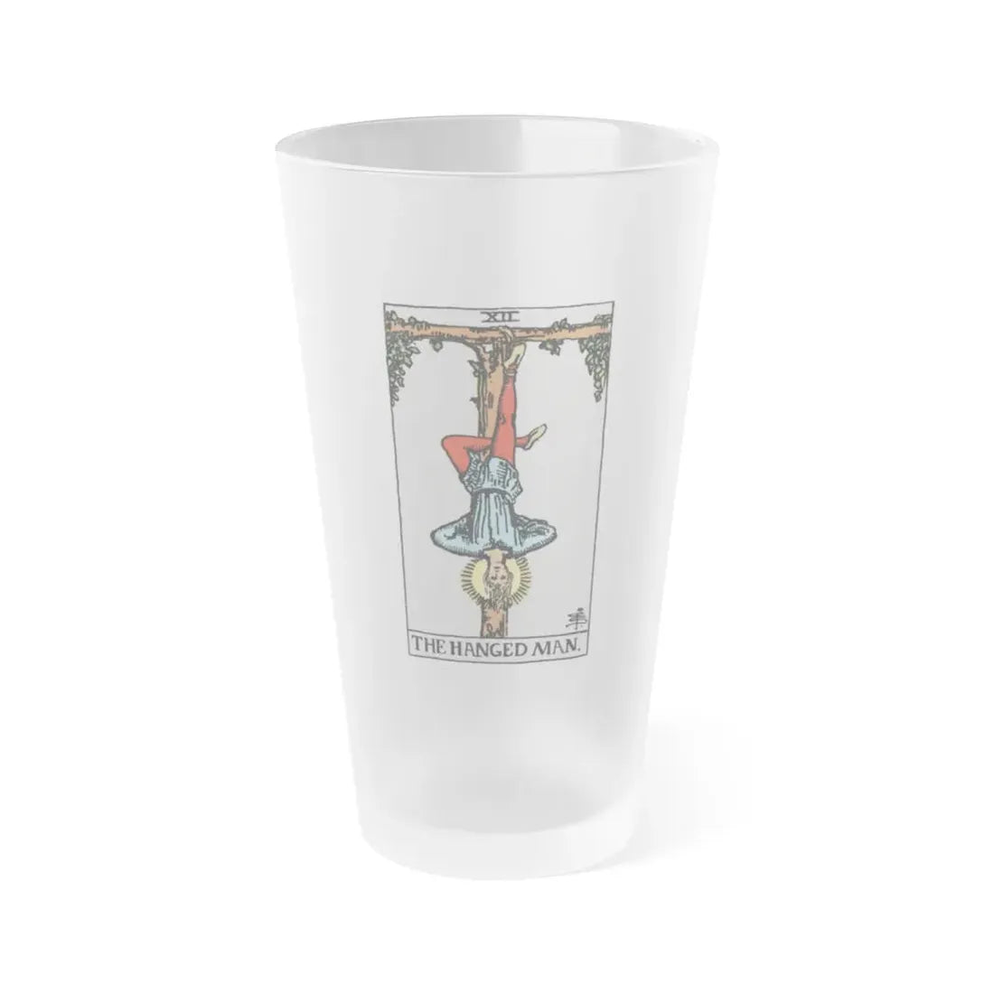 The Hanged Man (Tarot Card) Frosted Pint Glass 16oz Default Title - Go Mug Yourself