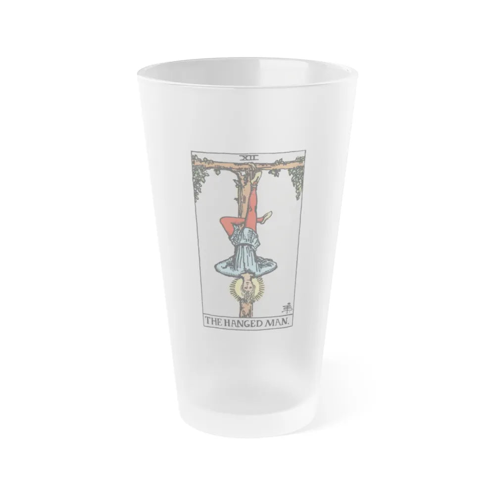 The Hanged Man (Tarot Card) Frosted Pint Glass 16oz-Go Mug Yourself